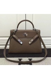 Hermes Kelly 32 Tote Bag in Chocolate Togo Leather HK0932 VS08924