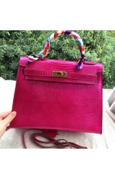 Hermes Kelly 32cm Shoulder Bag Lizard Leather K32LI Rose VS09047