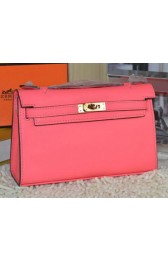 Hermes MINI Kelly 22cm Tote Bag Calfskin Leather Light Red VS01357