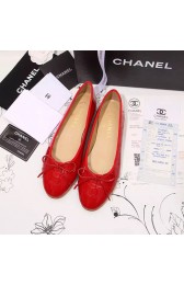 High Imitation Chanel Red Patent Leather Ballet Flats CH1630 VS03113