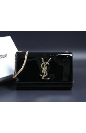High Imitation Yves Saint Laurent Classic Patent Clutch 311010 Black VS07483