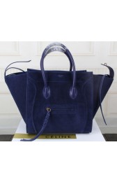 High Quality Imitation Celine Luggage Phantom Tote Bag Suede Leather CT13341 Royal VS03246