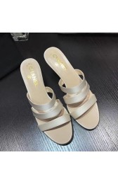 High Quality Imitation Chanel Silk Slide Beige C080202 VS07956