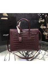 High Quality Large Saint Laurent Baby Sac De Jour Bag in Coffee Croco Leather Y12131 VS01509