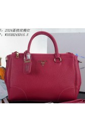 High Quality PRADA Litchi Leather Tote Bag PBN2324 Rose VS02346