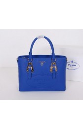 Hot Prada Original Calfskin Leather Tote Bag BN1902 Royal VS05381
