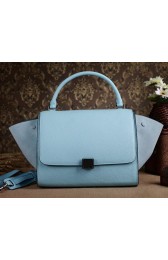 Imitation 1:1 Celine Trapeze Top Handle Bag Original Grainy Leather 3342 Light Blue VS02918