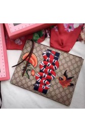 Imitation 1:1 Gucci Guccighost Embroidered Snake Pouch 445597 VS08759