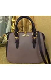 Imitation 1:1 miu miu Madras Goat Leather Top-handle Bag RL0063 Purple VS01680