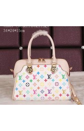 Imitation AAA Louis Vuitton Monogram Multicolore Tote Bags M41809 White VS02903