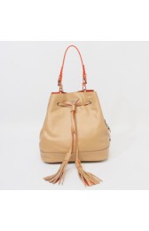 Imitation AAAAA Prada Drawstring Pouch Nero Bag BR5069 in Apricot Original Calfskin Burnished Leather XZ VS08768