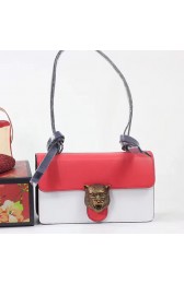 Imitation Best Gucci Animalier Leather Shoulder Bag White and Red 412007 VS04173
