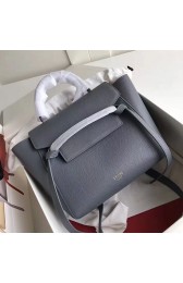 Imitation Celine Drummed Calfskin Belt Bag Dark Blue C010703 VS06406
