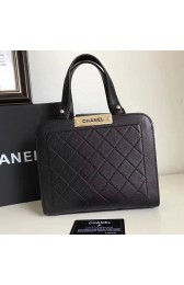 Imitation Chanel Click Label Shopping Bag Black A93732 VS07799