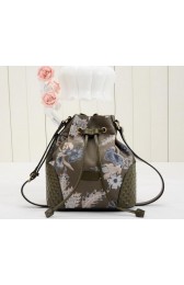 Imitation Gucci Camouflage Leather Bucket Bag 354228 Khaki VS09547