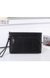 Imitation Gucci Grainy Leather Clutch 20222 Black VS07553