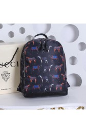 Imitation Gucci Horse Print Backpack 348769 Black VS02708