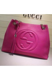 Imitation Gucci Soho Leather Shoulder Bag Rose 308982 VS02208