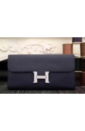 Imitation Hermes Constance Long Wallets Original Leather HA909 Royal VS03487