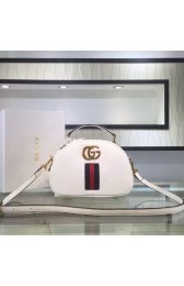 Imitation High Quality Gucci Leather Tote Bag 382221 White VS09756