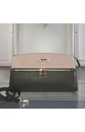 Imitation Louis Vuitton Calfskin Leather Clutch M40114 Pink&Green VS05035