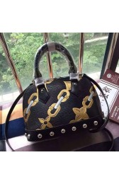 Imitation Louis Vuitton Epi Leather Chain Flower Alma BB Noir M42482 VS09669