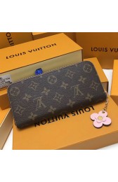 Imitation Louis Vuitton Monogram Canvas Clemence Wallet Pink M64201 VS01898