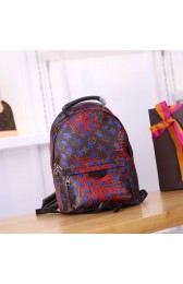 Imitation Louis Vuitton Monogram Jungle Dots Palm Springs Backpack PM Coquelicot Denim M41891 VS06712