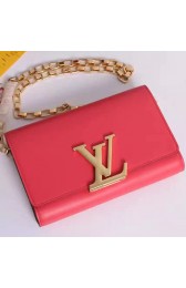 Imitation Louis Vuitton Smooth Calfskin Chain Louise GM Hot Pink M94647 VS00886