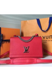 Imitation Louis Vuitton Soft Calf Leather Lockme II BB Red M51200 VS08167