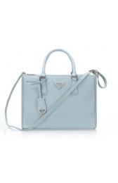 Imitation Prada 33CM Saffiano Leather Tote Bag BN2274 Light Blue VS07702