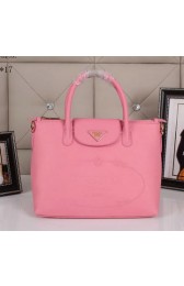Imitation Prada Grainy Leather Tote Bag BN2603 Pink VS06286