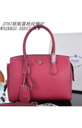 Imitation PRADA Grainy Leather Tote Bag PBN2767 Rose VS04332