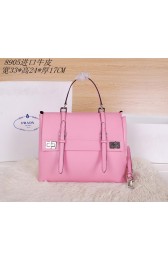 Imitation Prada Original Leather Tote Bag BN8905 Pink VS09713