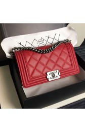 Imitation Quality Chanel Large Quilted Calfskin Boy Bag Red A14042 VS09730