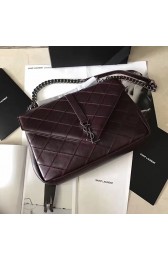 Imitation Saint Laurent Large Monogram College Bag Burgundy 392738 VS07208