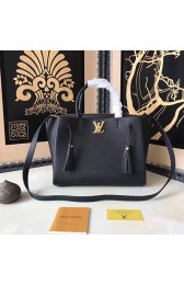 Imitation Top Louis Vuitton Soft Calfskin Lockme Tote Black M54572 VS05153
