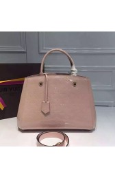 Knockoff 1:1 Louis Vuitton Monogram Vernis Montaigne MM M50168 Rose Ballerine VS00051