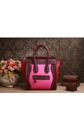 Knockoff AAA Celine Micro Luggage 3307 in Light Purple with Red Original Leather YD VS06954