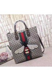 Knockoff Best Gucci Web Animalier GG Supreme Tote with Bee 437549 VS03477