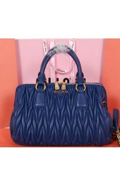 Knockoff Best miu miu Matelasse Nappa Leather Top-handle Bag M88007 Royal VS00559