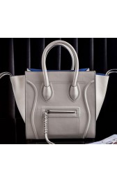Knockoff Celine Luggage Phantom Tote Bag Original Leather CLT3341 OffWhite&Blue VS00416