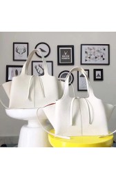 Knockoff Celine Medium Tri Fold Shoulder bag in White Calfskin 030401 VS01421