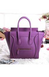 Knockoff Celine Micro Luggage 3307 in Purple Original Leather VS02268