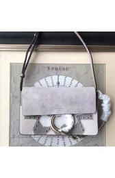 Knockoff Chloe Faye Small Smooth & Suede Calfskin Shoulder Bag Grey C301210 VS01184