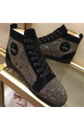 Knockoff Christian Louboutin Louis Strass Flat Black CL1250-1 VS02733
