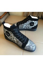 Knockoff Christian Louboutin Louis Strass Flat Blue Leopard CL1250 VS07364