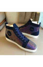 Knockoff Christian Louboutin Louis Strass Flat Dark Blue CL1250 VS04326