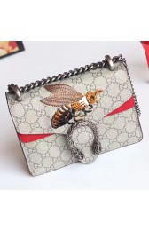 Knockoff Gucci Dionysus GG Supreme Bee Embroidered Mini Bag 421970 VS02408