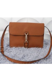 Knockoff Gucci Jackie Soft Leather Flap Shoulder Bag 362971 Wheat VS09378